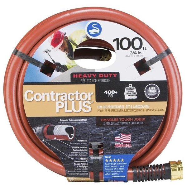 Swan SNCG34100 Garden Hose, 100 ft L, RubberVinyl, Red CSNCG34100